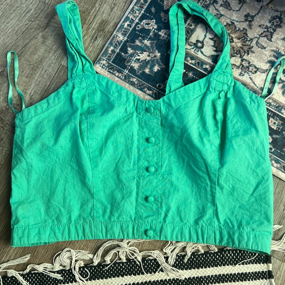 Sim & Sam‎ xl green crop top